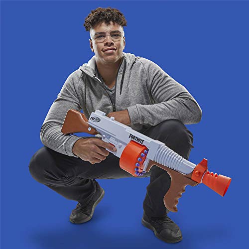 NERF Fortnite DG Dart Blaster, 15-Dart Rotating Drum, Pump Action, 15 Darts, Inspired Fortnite Video Game