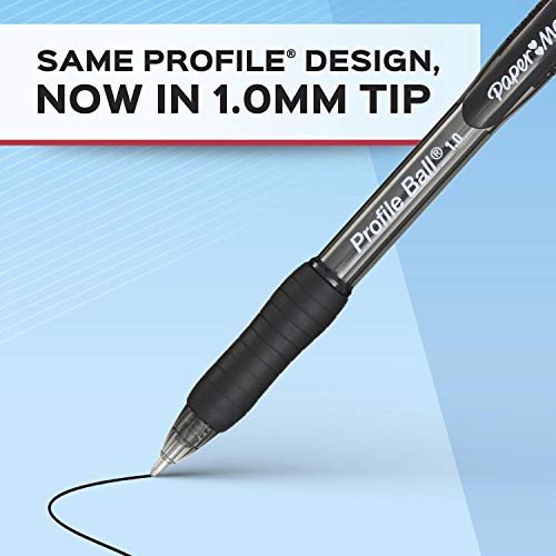 Paper Mate Ballpoint Pens, Profile Retractable Pens, Medium Point (1.0mm), Black, 36 Count