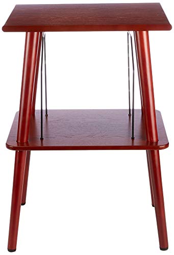 GPO Canterbury Retro Polished Wooden Table Stand with Vinyl Record Storage (Holds 60-70 Albums)