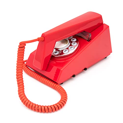 GPO GPOTRMB Trim Telephone Desktop Push-Button Telephone (Red)