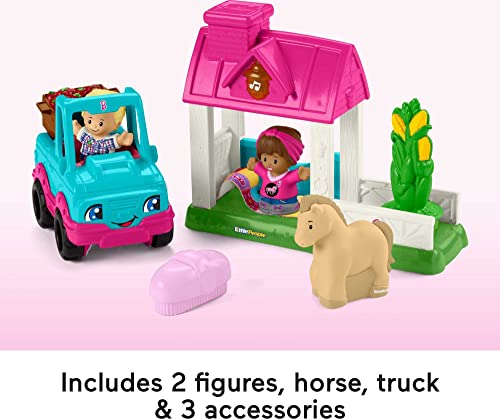 Fisher-Price Little People Barbie Toddler Toy Horse Stable Playset With Light Sounds & Figures For Ages 18+ Months