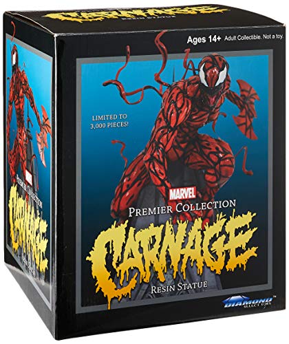 DIAMOND SELECT TOYS Marvel Premier Collection: Carnage Resin Statue,Multicolor,12 inches