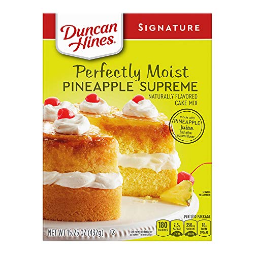 Duncan Hines Moist Deluxe Premium Cake Mix, Pineapple Supreme/Pastel de Pi?a Supremo, 16.5 Ounces