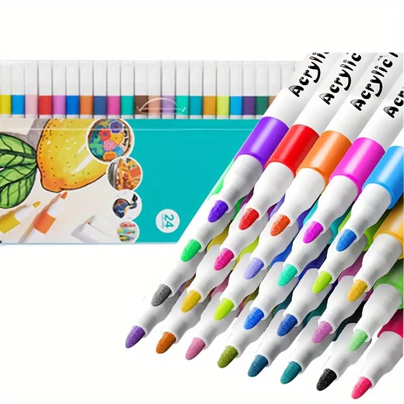 SEDLAV 60 Colors Acrylic Paint Pens Set - Water-Based Markers for Rock, Glass, Wood, Fabric, and More - Fine Tip Paint Markers for Detailed Artwork - Non-Toxic, Odor-Free, and Versatile Craft Supplies