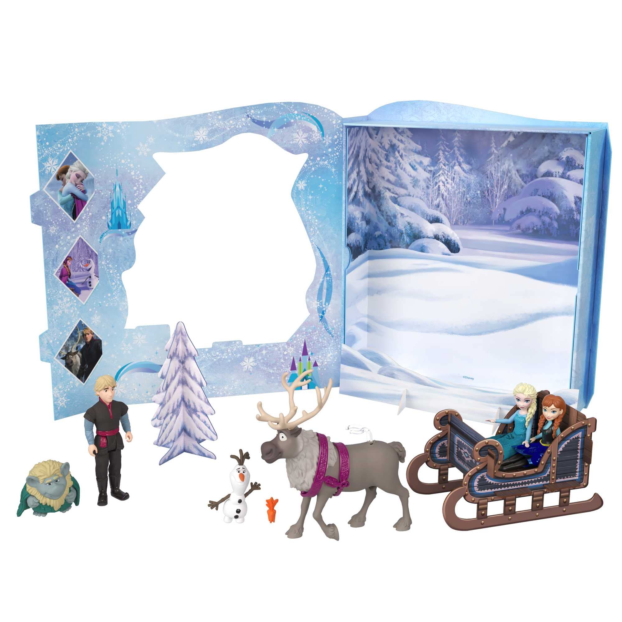 Mattel Disney Frozen Toys, Frozen Story Pack with 6 Key Characters, Small Dolls, Figures and Accessories Inspired by Mattel Disney Frozen Movies, for Kids