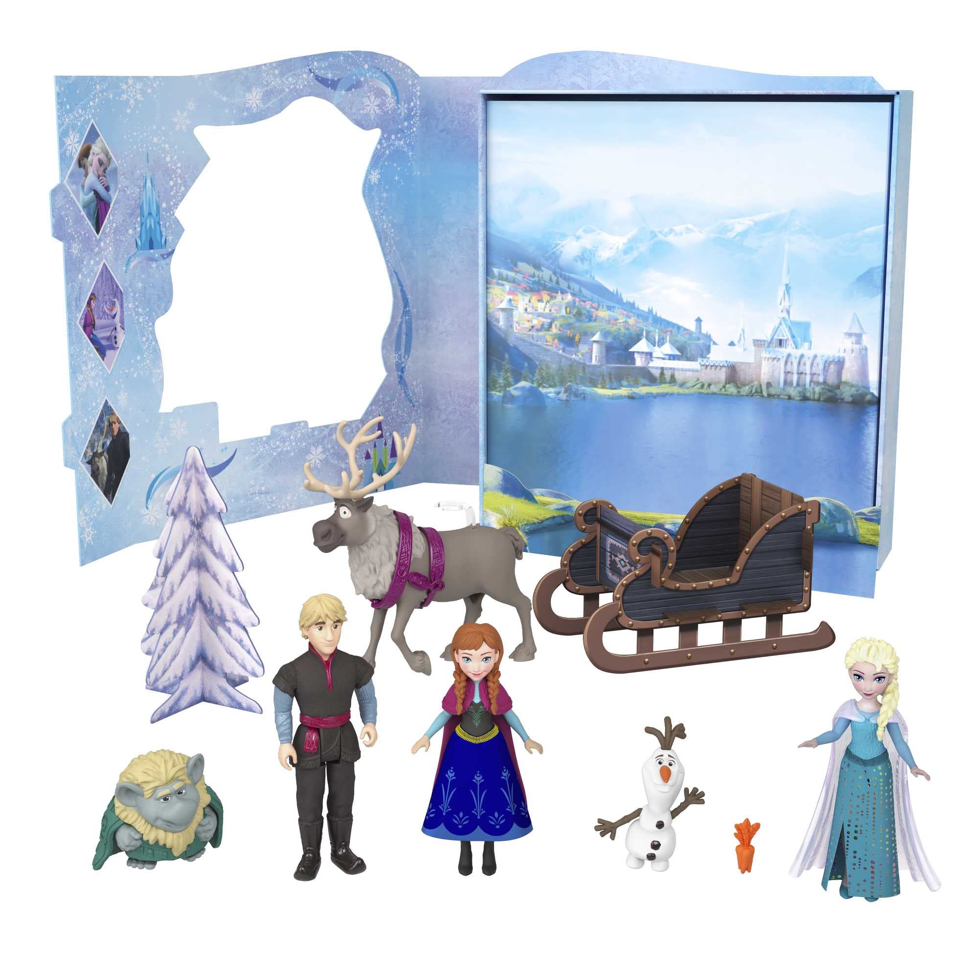 Mattel Disney Frozen Toys, Frozen Story Pack with 6 Key Characters, Small Dolls, Figures and Accessories Inspired by Mattel Disney Frozen Movies, for Kids