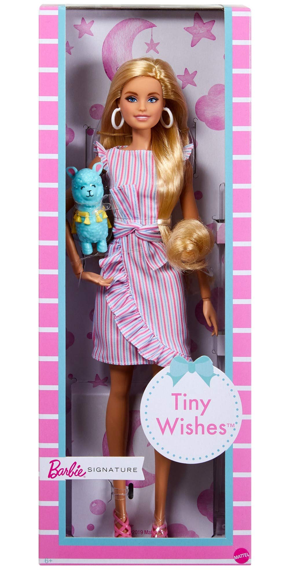 Barbie Tiny Wishes Doll (11.5-inch Blonde) Collectible Doll in Wrap Dress and Accessories