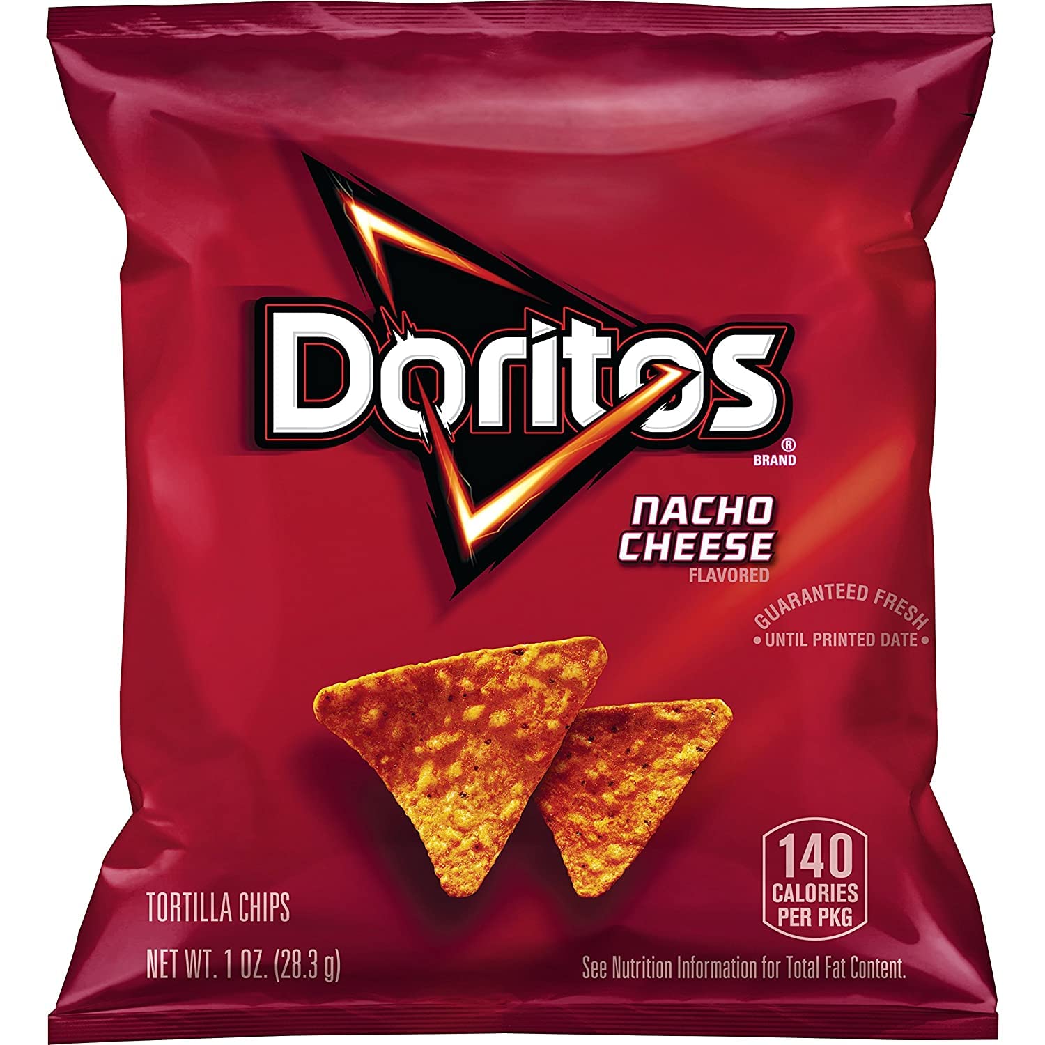 Doritos Flavored Tortilla Chips, Nacho Cheese, 1.75 Ounce (Pack of 64)