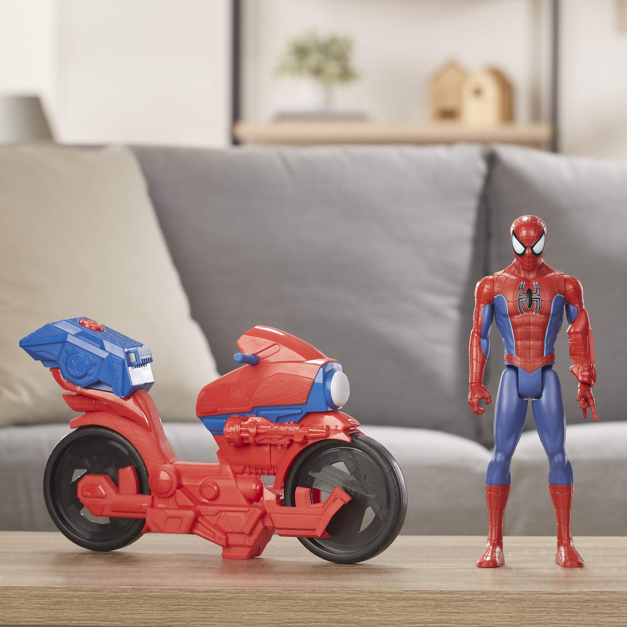Spider-Man Titan Hero Series Figure with Power Fx Cycle Plays Sounds & Phrases