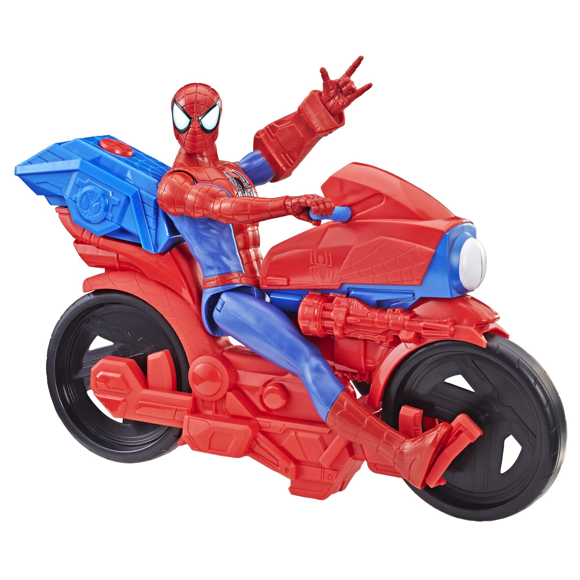 Spider-Man Titan Hero Series Figure with Power Fx Cycle Plays Sounds & Phrases