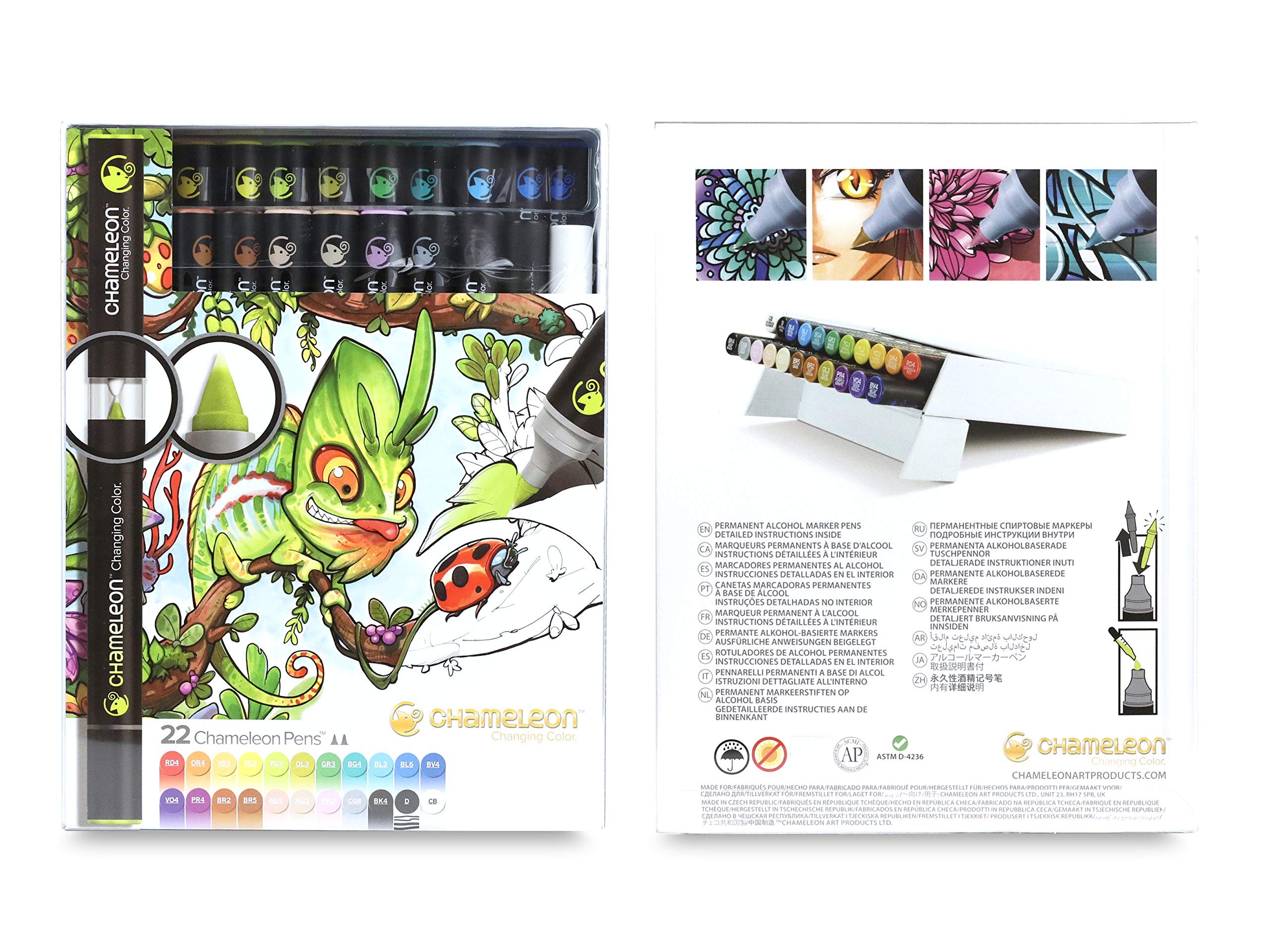 Chameleon Art Products, Chameleon Color Tones, Deluxe Set - 22 Pens