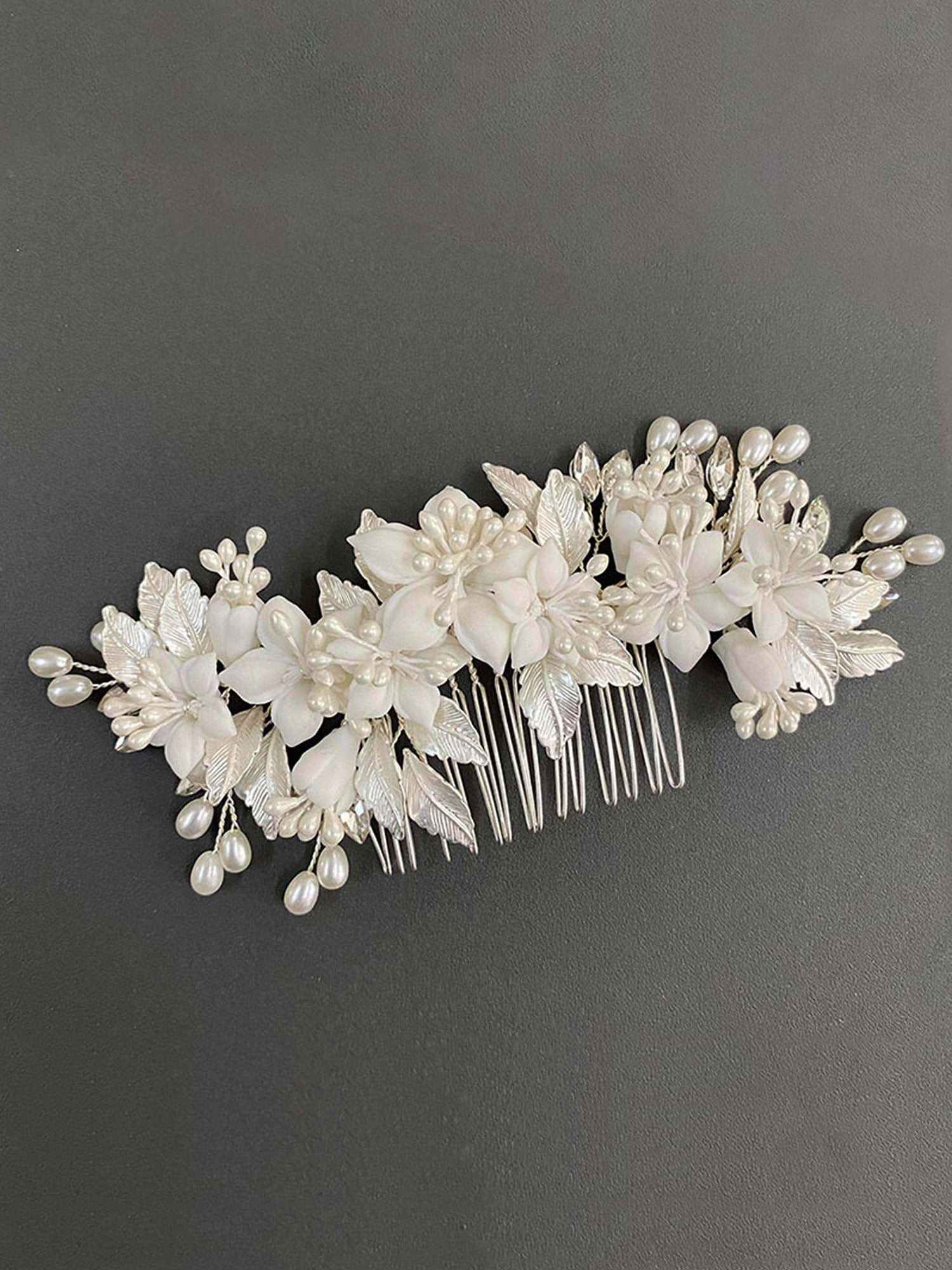 Flower Pearl Hair Comb