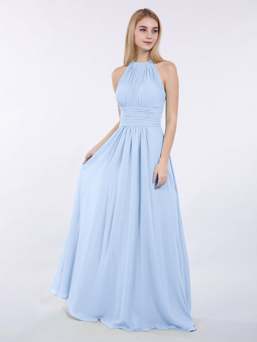 Babaroni sky blue bridesmaid dress