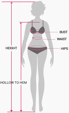 Bridesmaid Dresses Size Measure Guide