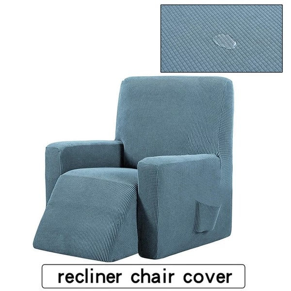 SereneWrap Jacquard Recliner Haven: Luxury Lounge Armor with Pet-Proof Elegance