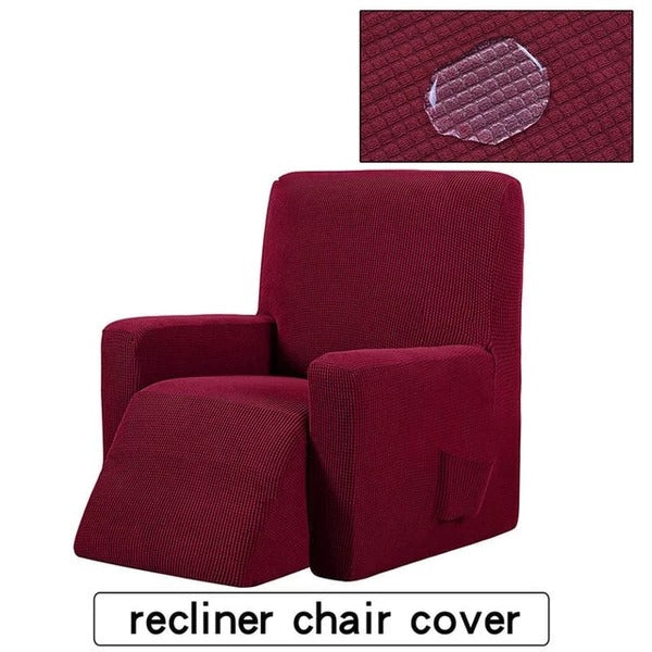 SereneWrap Jacquard Recliner Haven: Luxury Lounge Armor with Pet-Proof Elegance