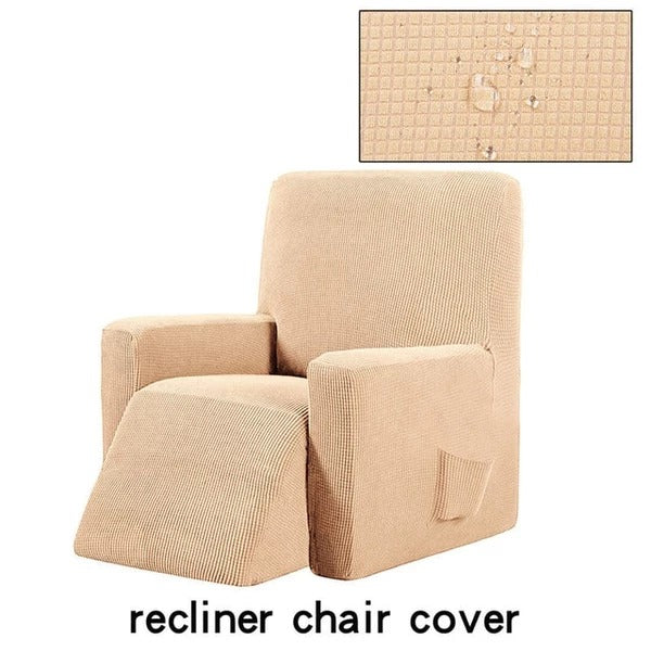 SereneWrap Jacquard Recliner Haven: Luxury Lounge Armor with Pet-Proof Elegance