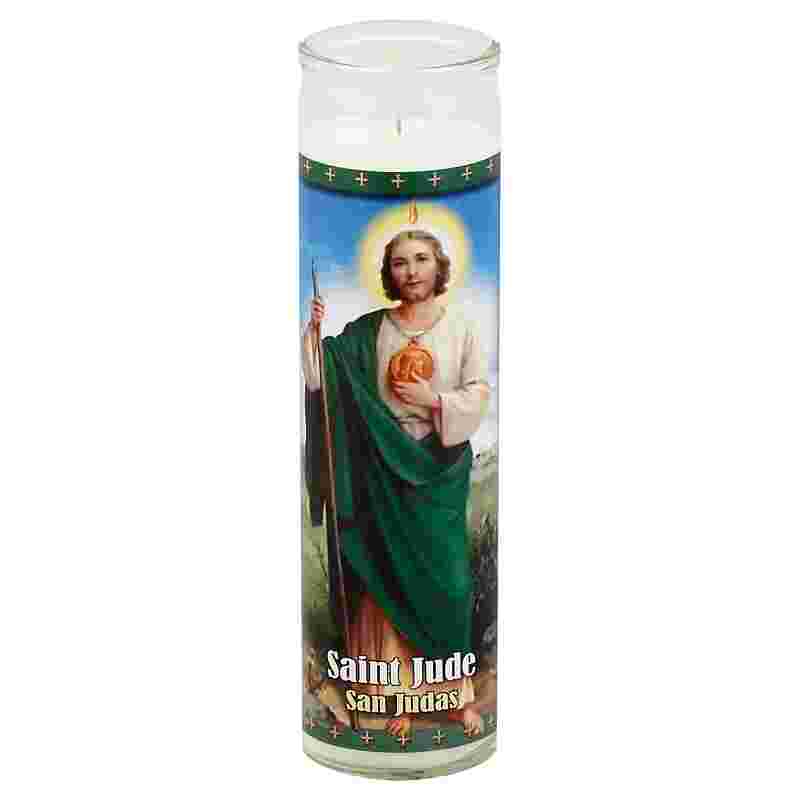 Religious Candle San Judas White