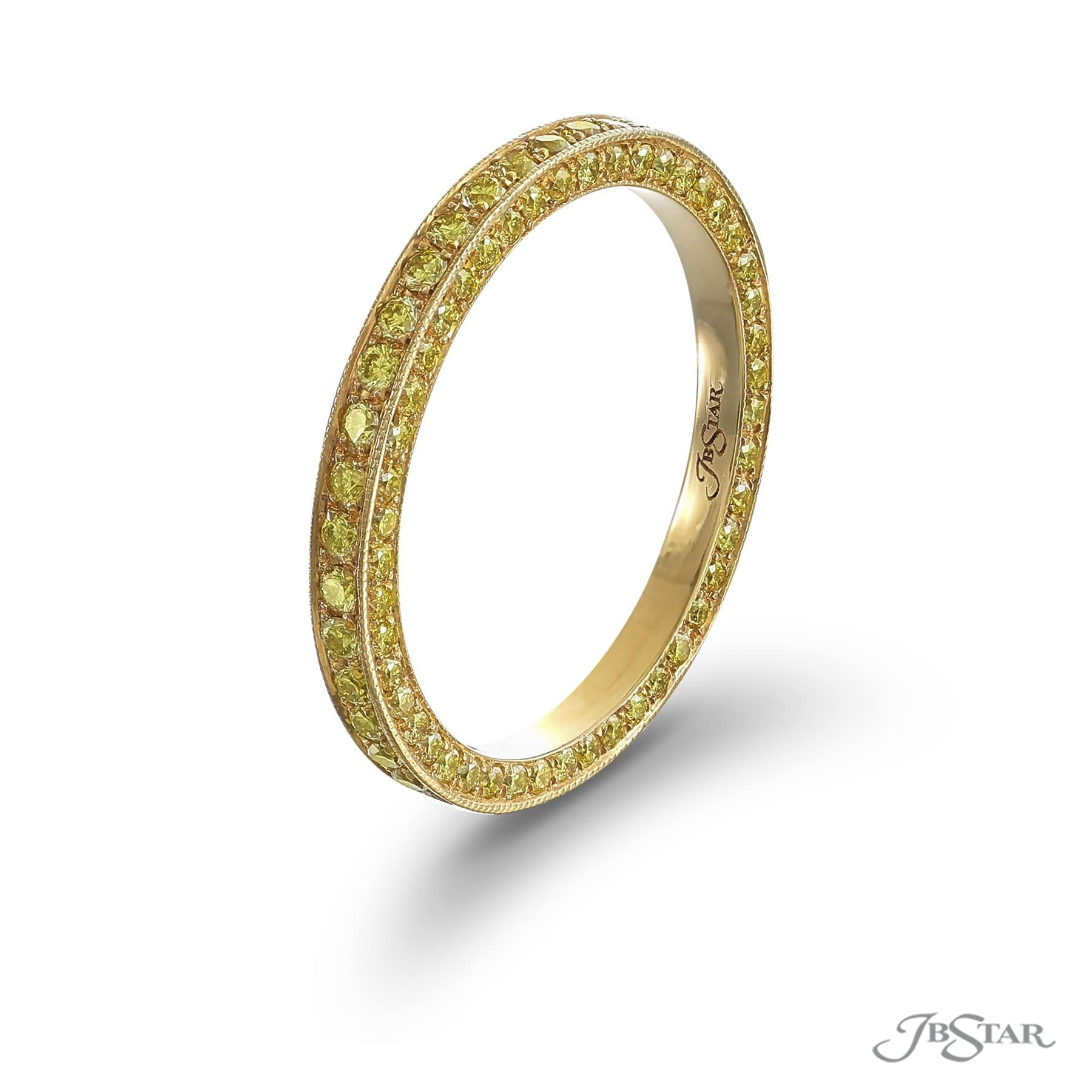 JB Star Yellow Diamond Eternity Band in Yellow Gold