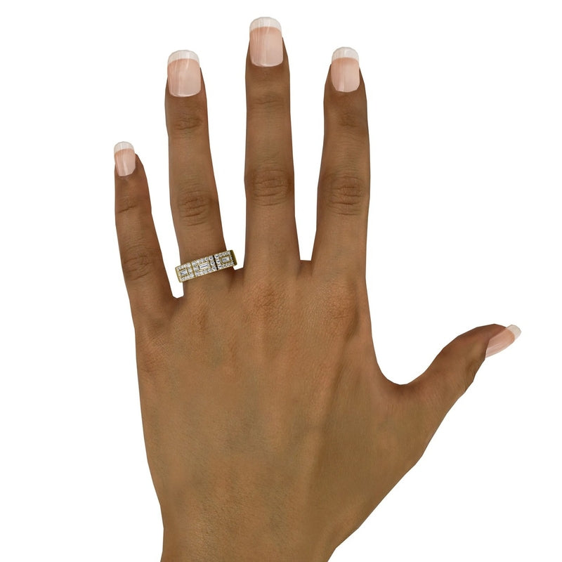 Fana Emerald Cut Diamond Band