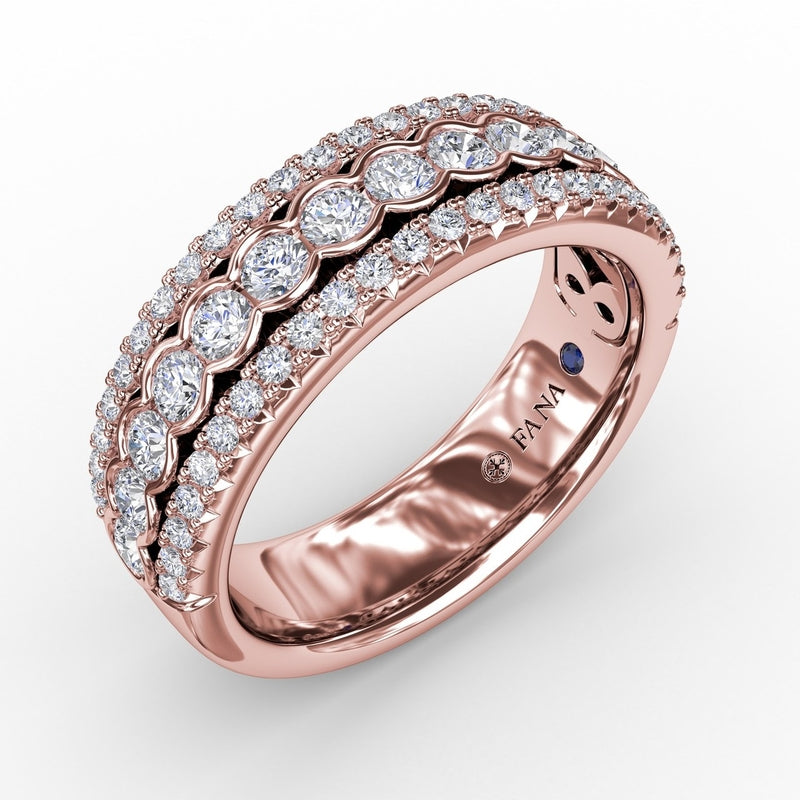 Fana Triple-Row Diamond Band