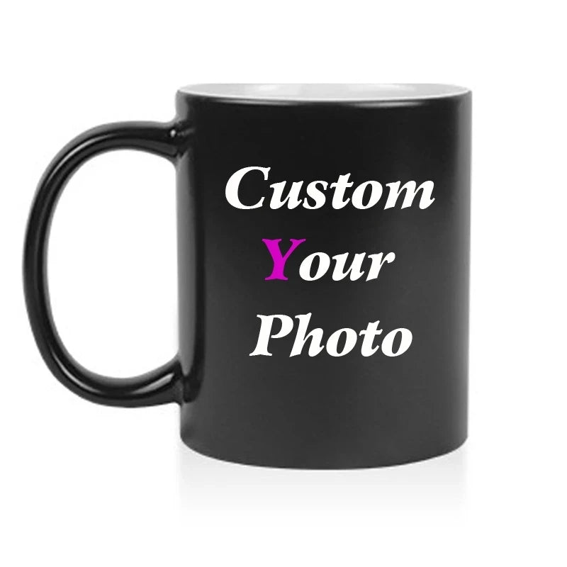 Colour Changing Magic Photo Mug, Personalised Mugs