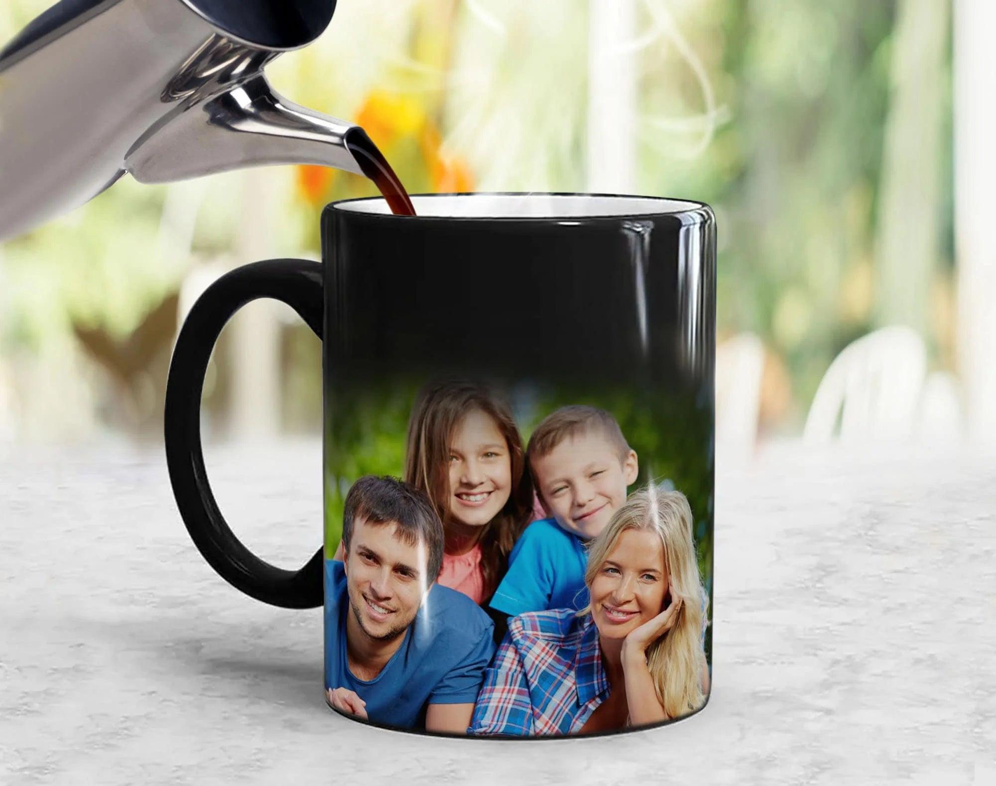 Colour Changing Magic Photo Mug, Personalised Mugs