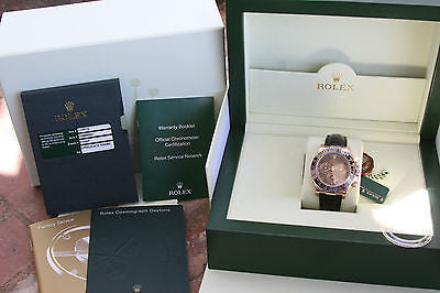 ROLEX MENS DAYTONA 18K ROSE GOLD CHOCOLATE DIAL CERAMIC BEZEL 116515 UNWORN