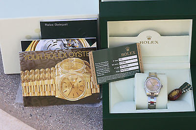 ROLEX LADIES DATEJUST 2013 OYSTER UNWORN Box Tags Warranty 26mm 179160 Diamonds