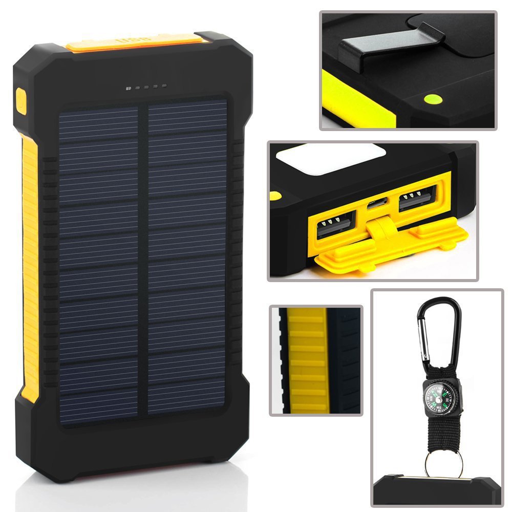 All-in-One Solar Power Solution: Universal Ultra-Thin Mobile Phone Solar Charger with Camping Lights