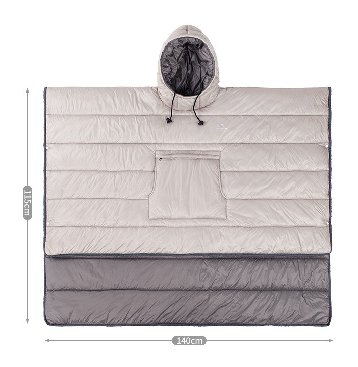 Versatile Camping Comfort: Portable Quilted Sleeping Bag for Warmth and Travel, Wearable as a Cloak