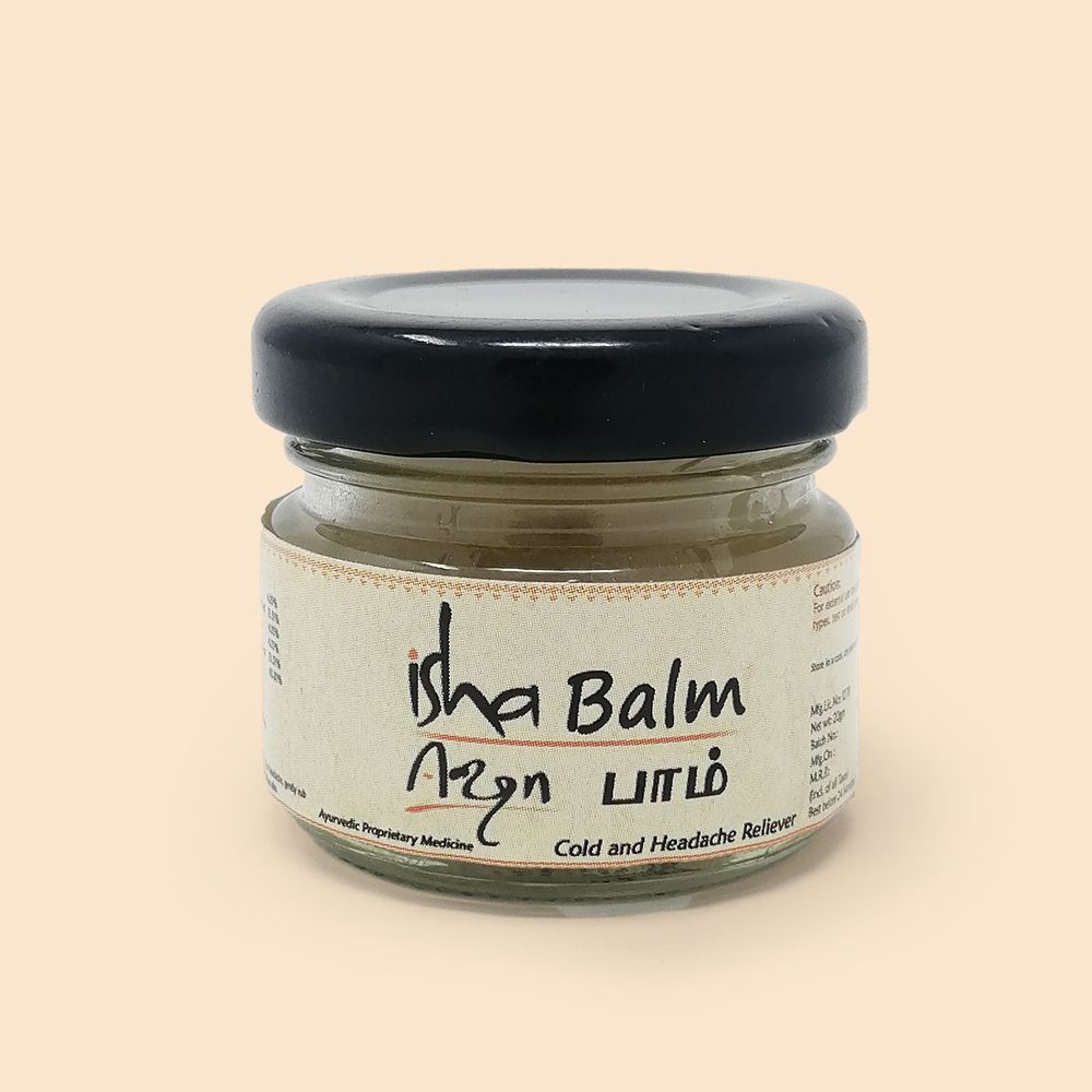 Isha Balm (20gm). Ayurvedic balm for cold, headache & muscle pain.