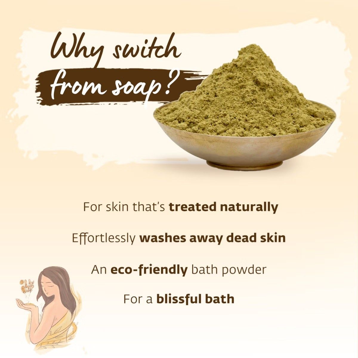 Ojasvini traditional herbal snanam powder. Isha?s unique Siddha formulation. Non-toxic bath powder. Cleansing, exfoliating, rejuvenating (100 gms)