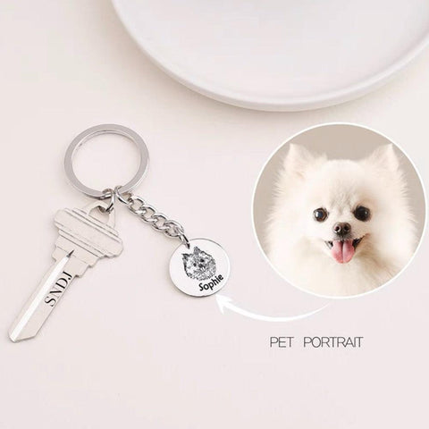 personalised pet keychain