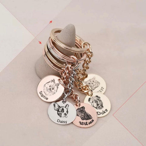 Personalized Pet Photo Keychain
