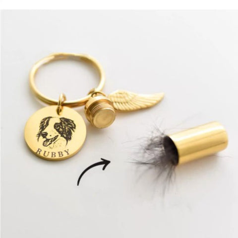 Engraved Pet Photo Keychain