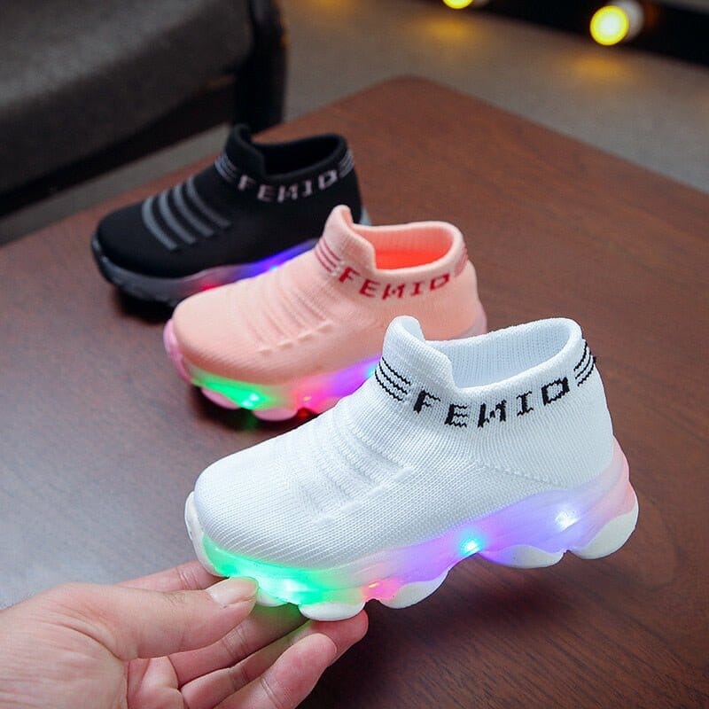 Kids LED Luminous Mesh Sneakers