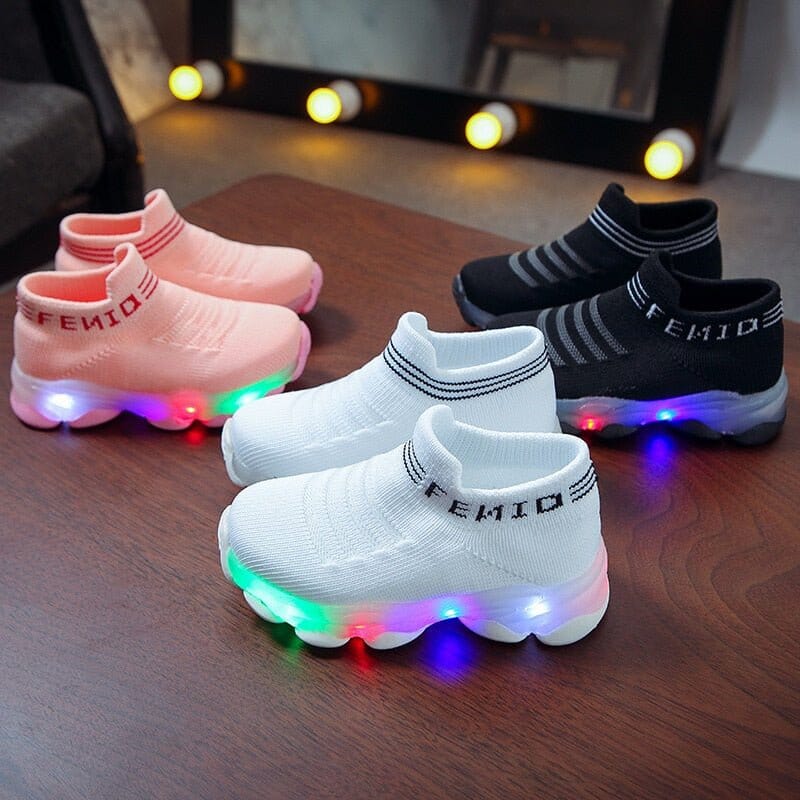 Kids LED Luminous Mesh Sneakers