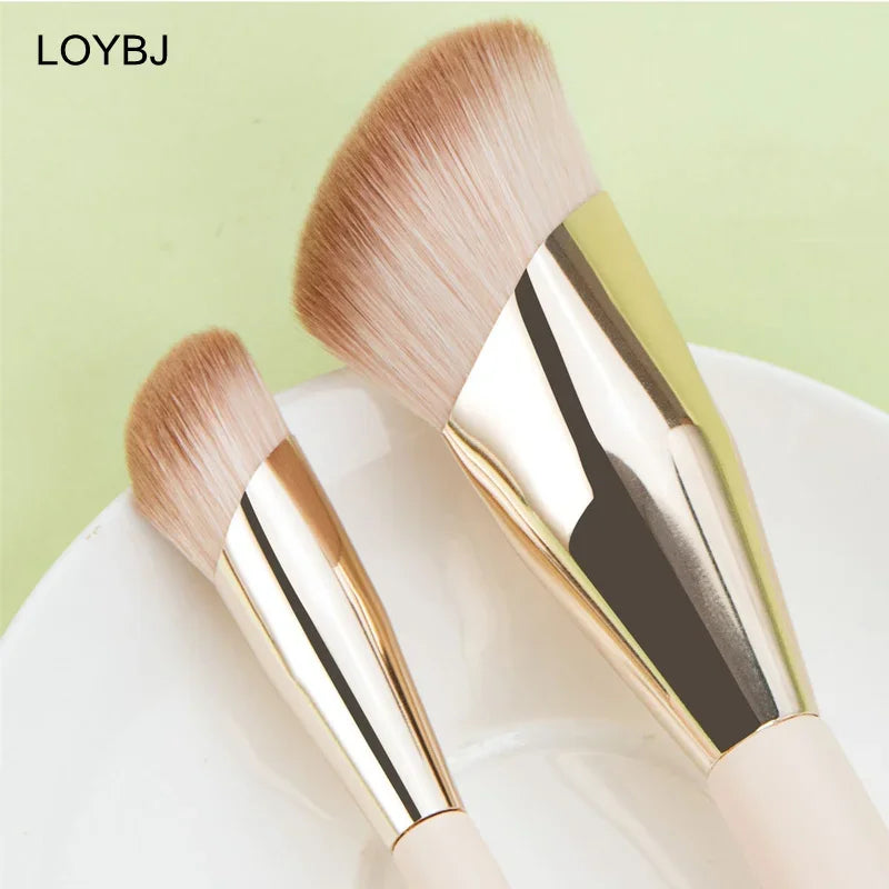 LOYBJ 1/2Pcs Foundation Makeup Brush Oblique Head Liquid Foundation Concealer Cosmetic Blending Brushes Face Contour Beauty Tool