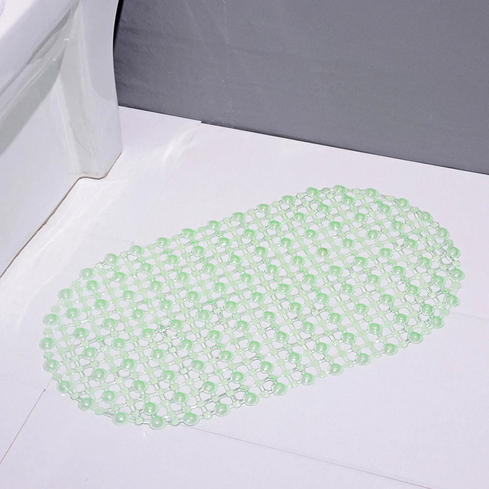 1PC PVC Anti-skid Bath Mats Rectangle Soft Shower Bathroom Massage Mat Suction Cup Non-slip Bathtub Carpet Large Size