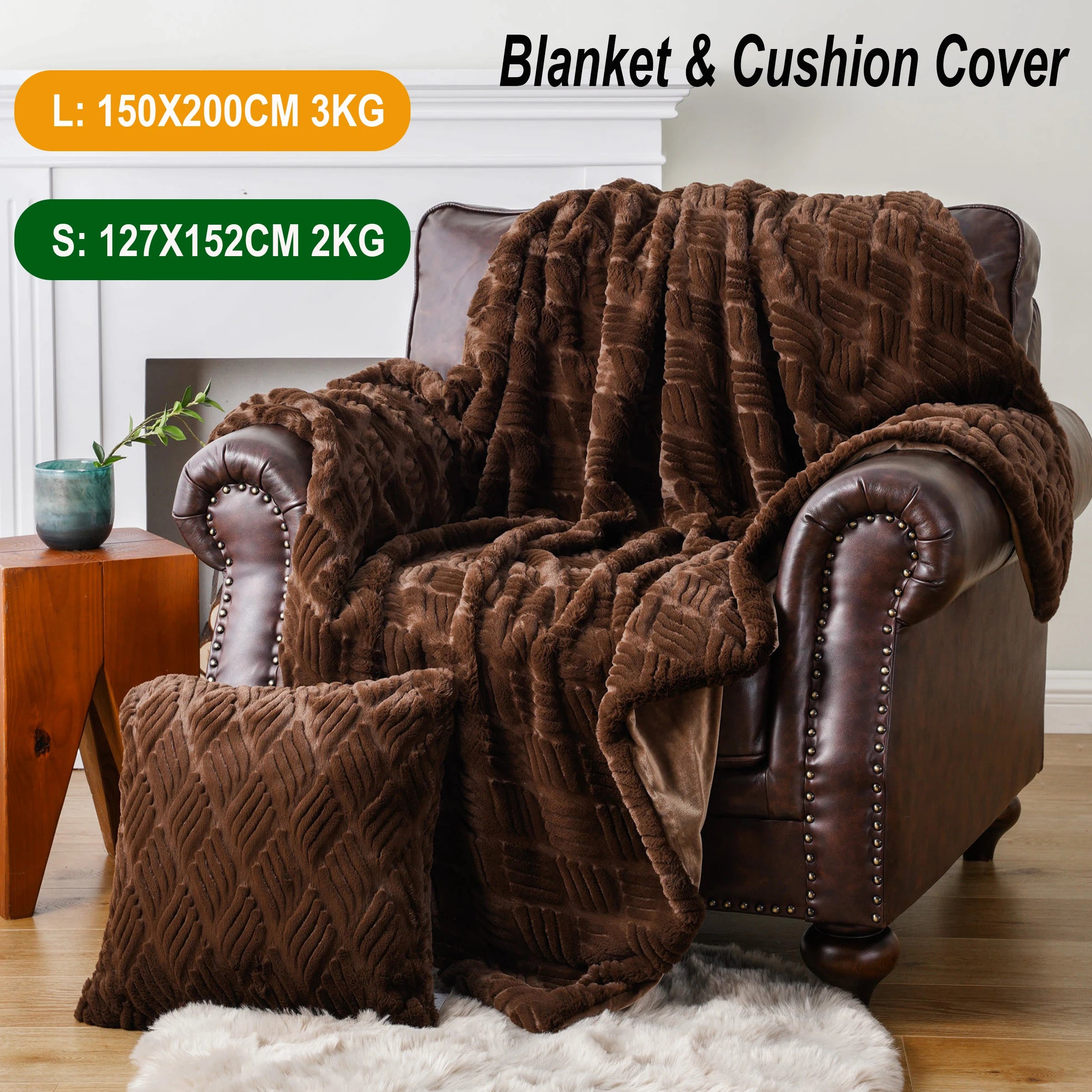 BATTILO Faux Fur Blanket Luxury Decorative Throw Blanket Fuzzy Warm Cozy Plaid Throws For Couch Bed Blanket King Size 150x200cm