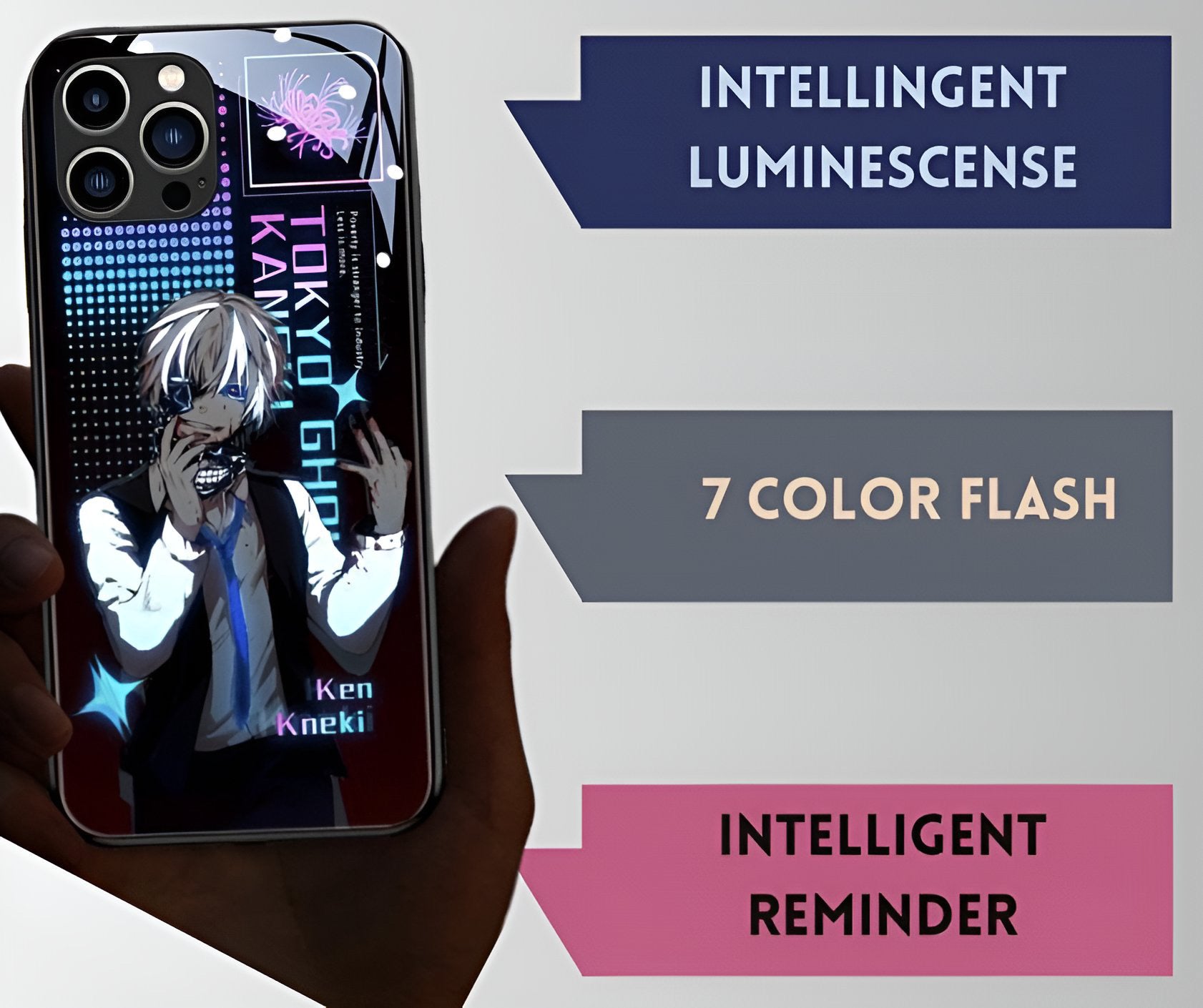 Luxury Light Led Case - Tokyo Ghoul Edition - more cases inside