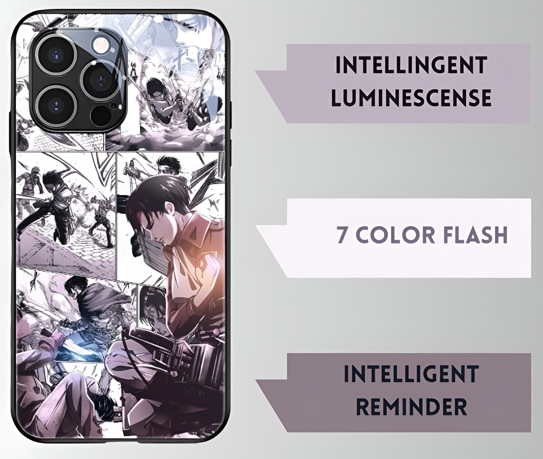 Luxury Light Led Case - Attack on Titan Edition - more cases inside