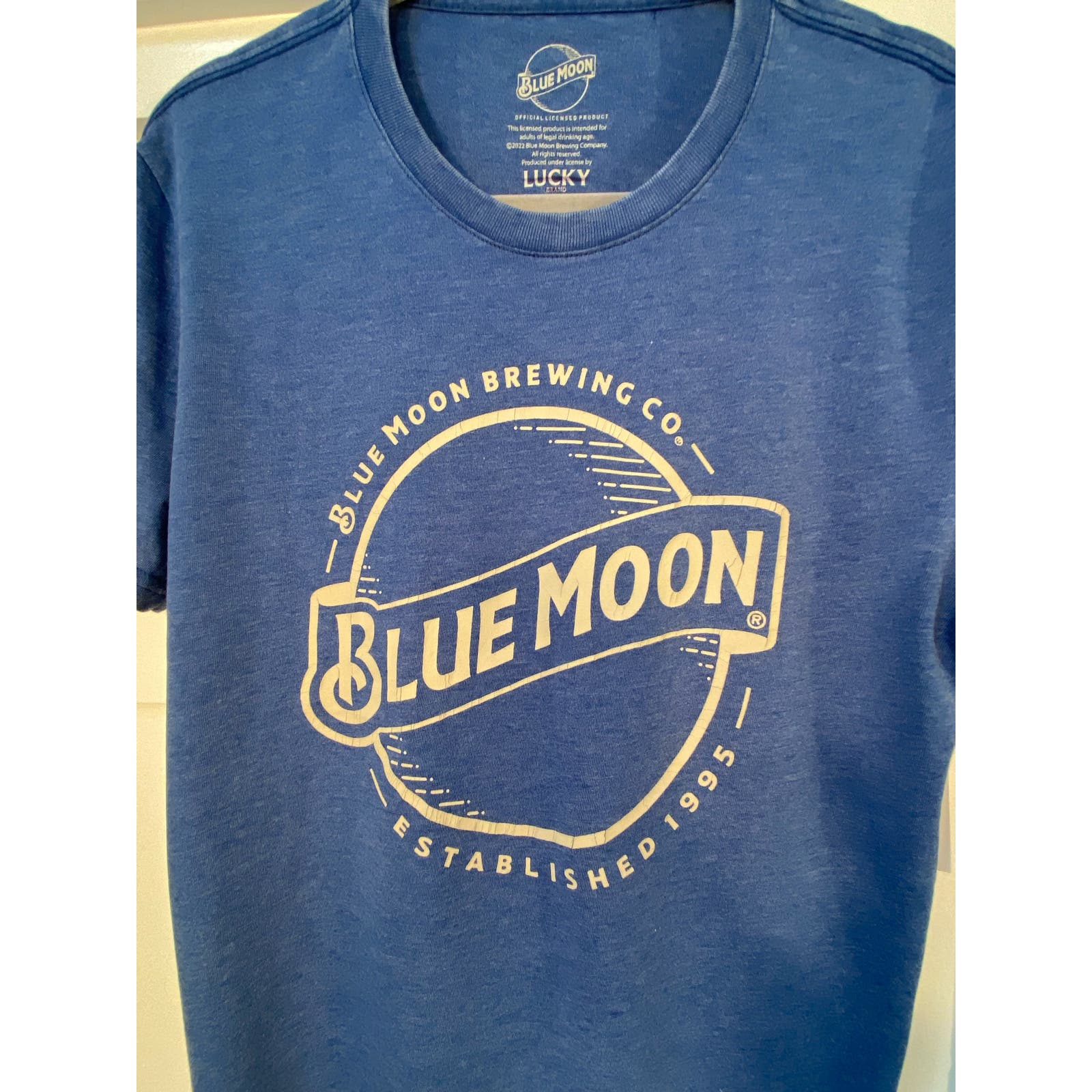 Lucky Brand Blue Moon Tee - Monaco Blue, Size Medium * MTS05