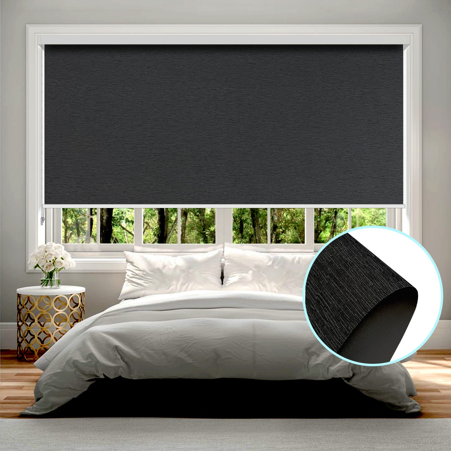 Roller Shades 100% Blackout, Lift cord, Customized Sizes