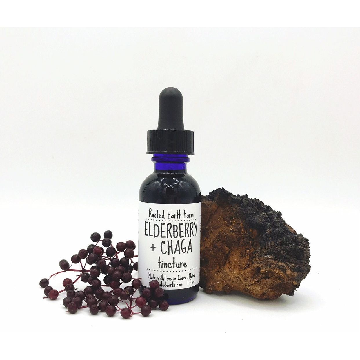 Rooted Earth Farm + Apothecary - Elderberry And Chaga Tincture