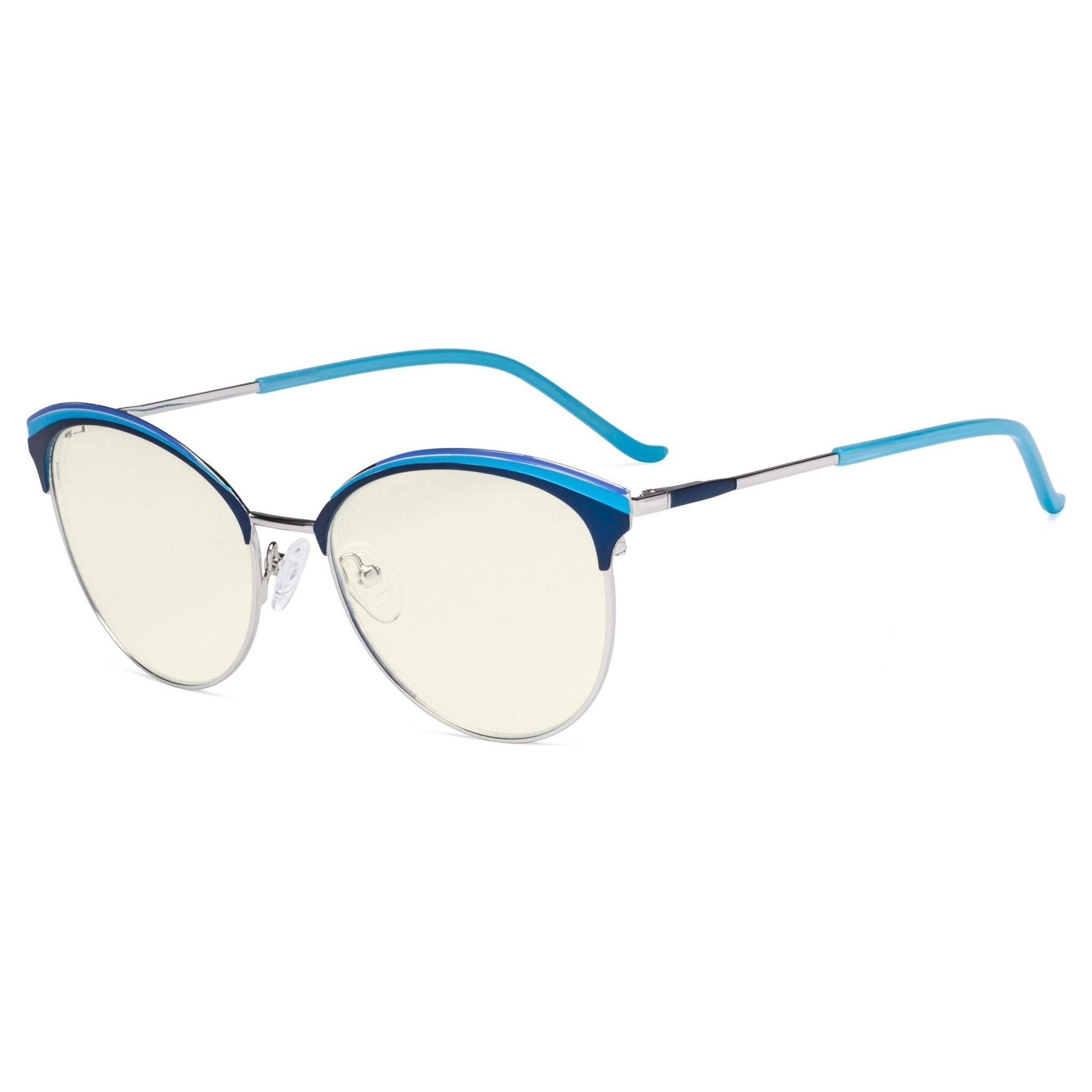 Eyekeeper - Chic Oval Blue Light Filter Eyeglasses Lx19030-Bb40