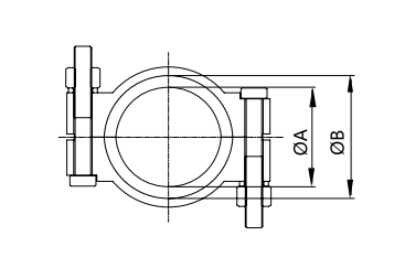 Sanitary Pressure Tri-Clamp Drawing