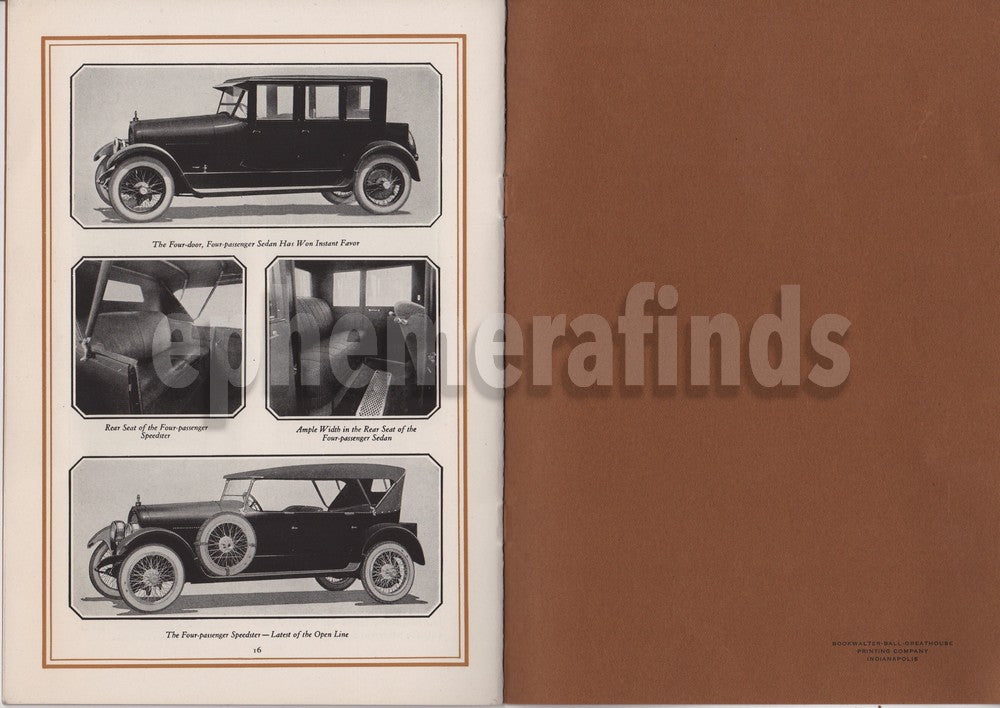 Nordyke Marmon Indianapolis Automobiles Antique Car Advertising Brochure