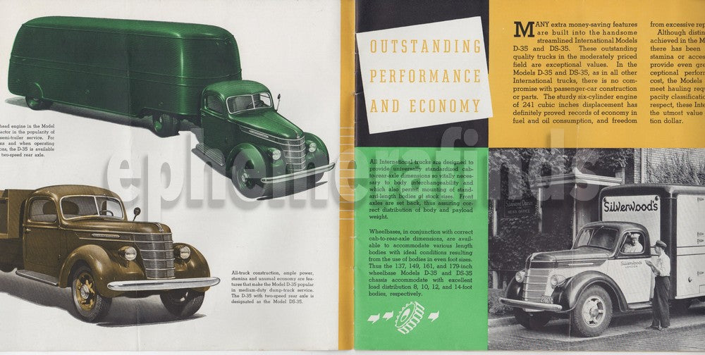 International Harvester Trucks Vintage Graphic Advertising Automobile Sales Book